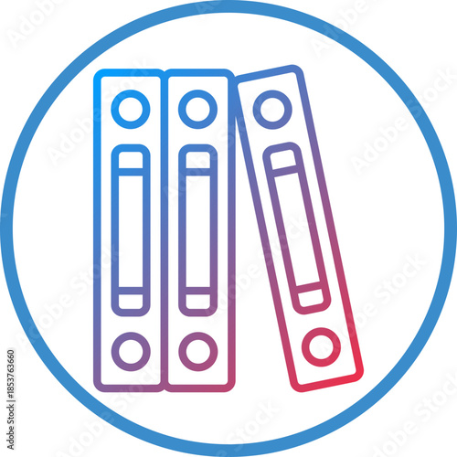 Binders Line Icon Style