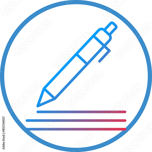 Pen line icon style