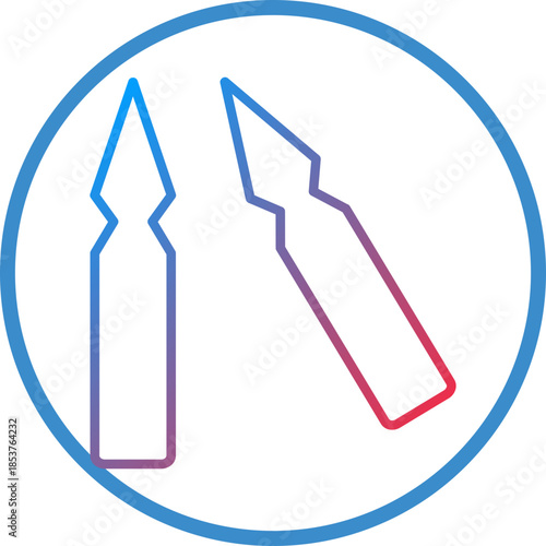 Ampoule Line Icon Style
