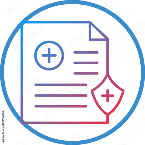 Health Insurance Line Icon Style