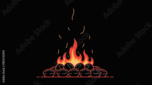 Modern Balloon Whisk Outline Illustration for Recipe Blogs and Cookbooks