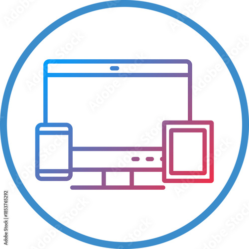 Responsive Design Line Icon Style