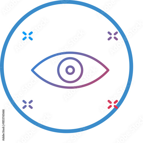 Vision line icon style