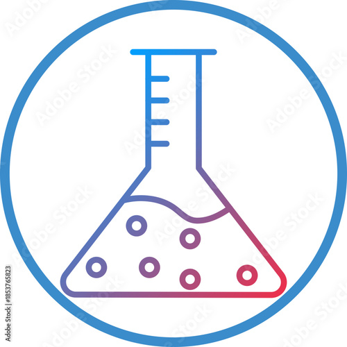 Beaker Line Icon Style