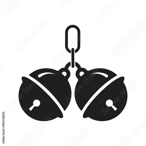 Black and White Bell Icon Vector Graphic