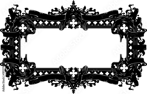Elegant vintage frame for invitations, announcements, or graphics projects, evoking historical charm and ornate artistry, ideal for adding classic appeal