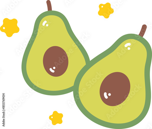 Cartoon Avocado