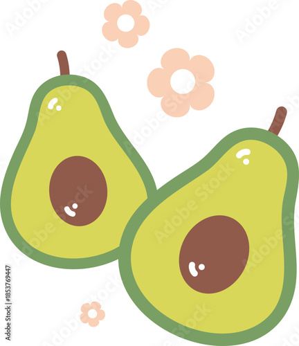 Cartoon Avocado