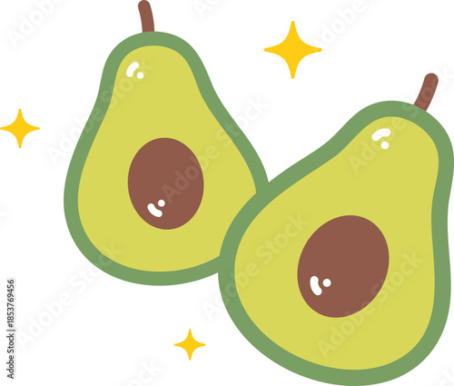 Cartoon Avocado