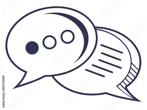 modern chat bubble icon, scalable vector