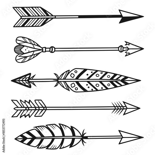 Collection of decorative arrows