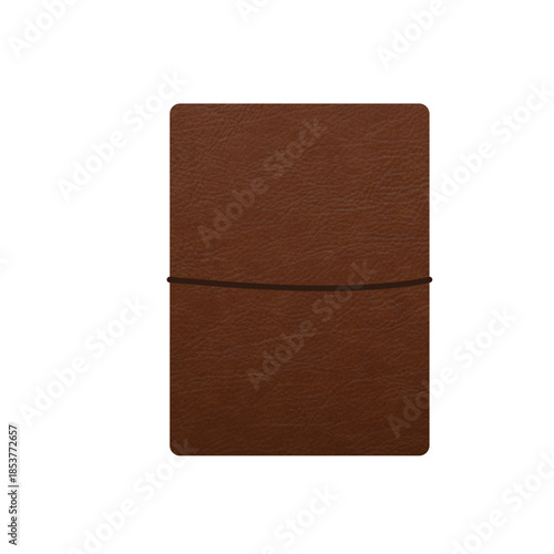 brown leather notebook vector