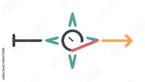 Clock with multiple pointers