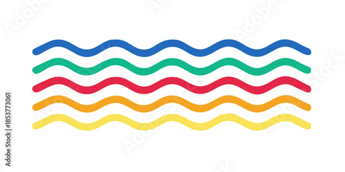 Colorful wavy lines