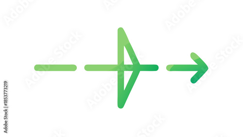 Green arrow with plus symbol