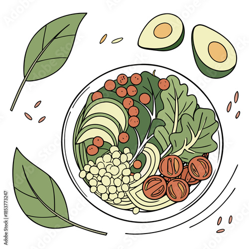 Vibrant superfood salad