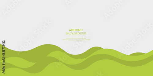 Abstract Green Waves Geometric Frame Background. vektor