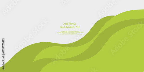 Abstract Green Waves Geometric Frame Background. vektor