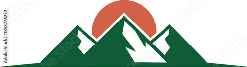 Sunrise Over Majestic Green Mountains, Symbolizing Growth and New Beginnings