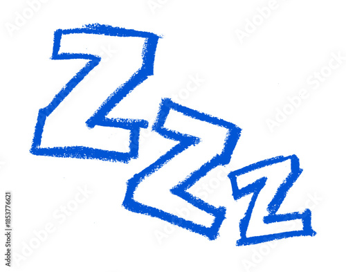 Zzz Dream Sleeping Resting Related Icon Crayon Chalk Drawing Vector