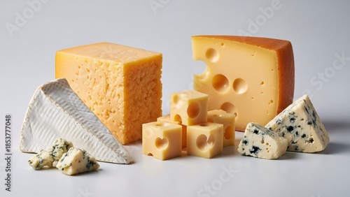 Variety of artisanal cheeses on display