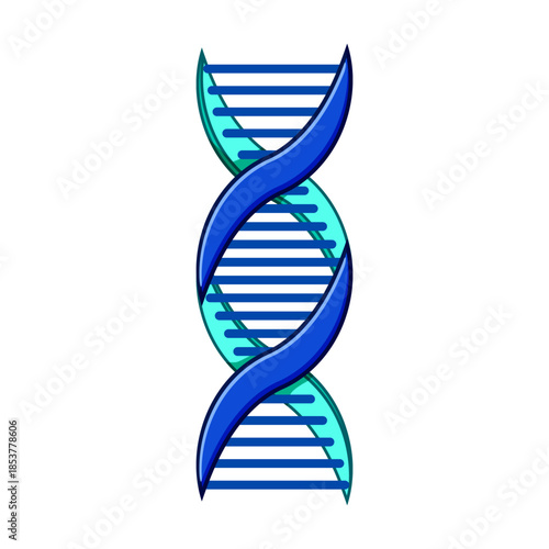 Dna strand illustration depicting the fundamental building blocks of life, symbolizing genetic data, molecular biology, medical research, and biotechnology advancements