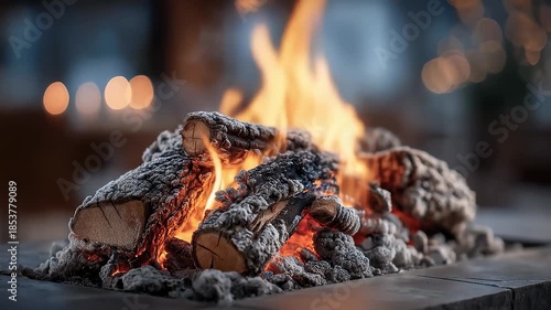 Wallpaper Mural Warm Fireplace Flames Create Winter Christmas Ambiance Torontodigital.ca