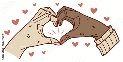 Two hands forming a heart shape