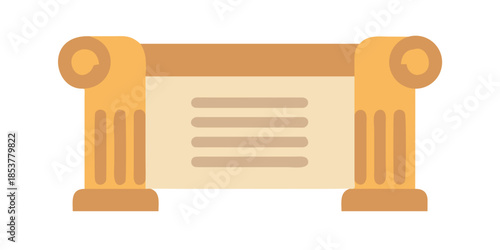 Ancient scroll with columns