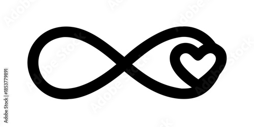 Infinity heart symbol