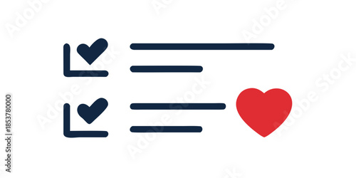 Completed task with heart