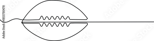 Seashell with wavy pattern Vector