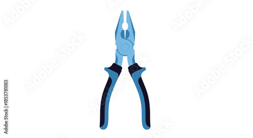 Pair of professional combination pliers with blue and black insulated handles, a necessary hand tool for various mechanical or electrical repair tasks.