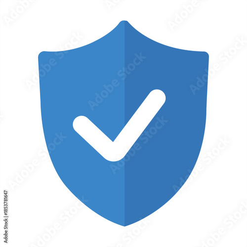 Secure Shield of Protection The image shows a blue shield, a symbol of safety and security, with a white checkmark affirming its protective power.