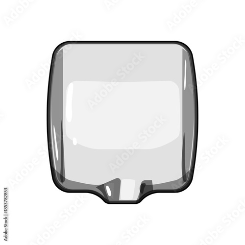 Modern automatic hand dryer mounted on a wall, providing fast, hygienic hand drying for public and commercial restrooms to promote cleanliness and sanitation