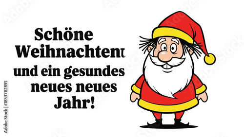 Merry Christmas and a Happy New Year! Santa Claus Illustration