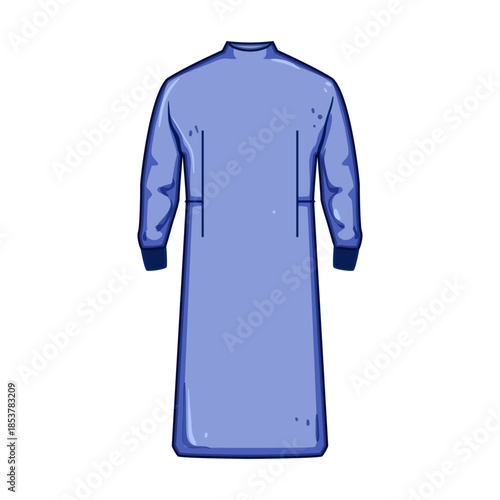 Medical isolation gown providing essential protective clothing for doctors, nurses, and patients in hospitals, clinics, and medical facilities, ensuring safety and preventing contagion