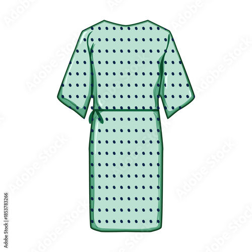 Hospital gown for patients in clinical settings, symbolizing medical care, treatment, examination and recovery, clean, comfortable apparel for surgery, checkups and rehabilitation