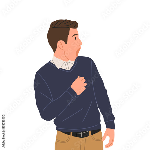 People showing surprise and shock reactions, with expressive gestures, flat vector illustration of human emotions and facial expressions good for poster, asset, graphics,editing , education bussiness