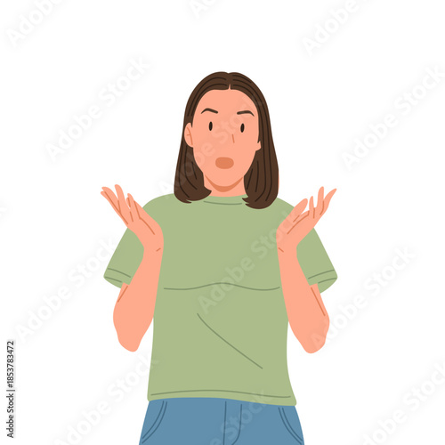 People showing surprise and shock reactions, with expressive gestures, flat vector illustration of human emotions and facial expressions good for poster, asset, graphics,editing , education bussiness