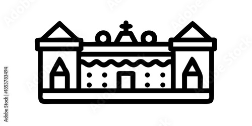 Illustrated royal palace
