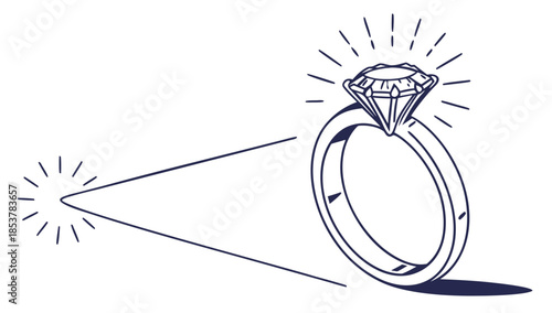 Shining engagement ring