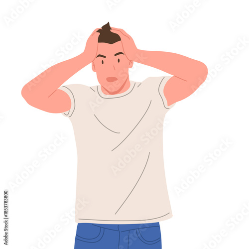 People showing surprise and shock reactions, with expressive gestures, flat vector illustration of human emotions and facial expressions good for poster, asset, graphics,editing , education bussiness