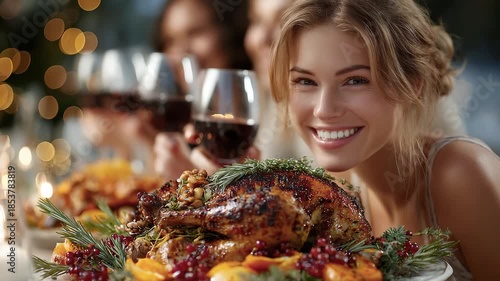 Wallpaper Mural Warm Christmas Eve Friends and Family Gather to Share Beautiful Moments Torontodigital.ca