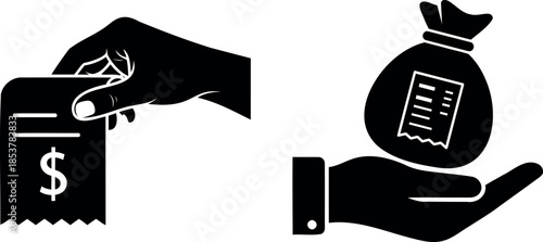 Financial transactions and money exchange concept