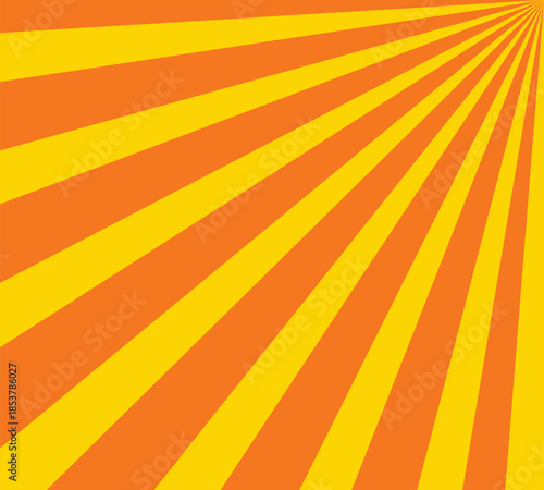 Yellow and Orange Radial Sunburst Rays Background