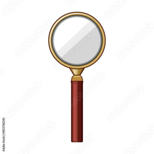 Magnifying glass illustration representing discovery, search, and focus, symbolizing investigation, analysis, and a closer look at data, facts, or observations