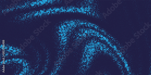 blue abstract vector background with halftone waves pattern. blue vector background eps10