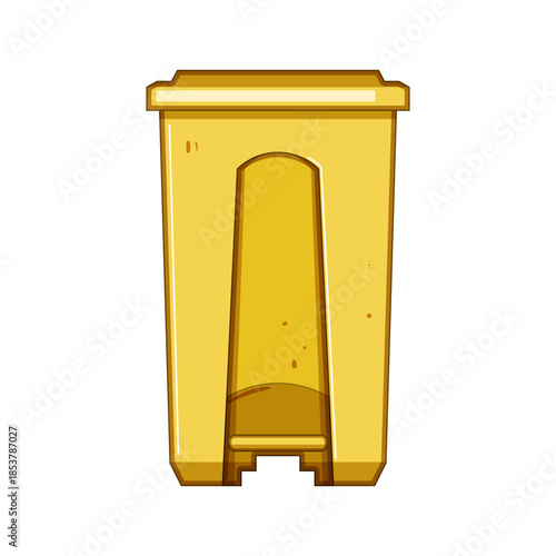 Yellow medical waste bin representing proper disposal of hazardous materials and biological waste in hospitals, clinics, and healthcare facilities for safety compliance