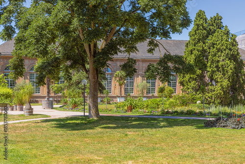 View of the botanical garden of Karlsruhe, a green oasis in the centre of the city